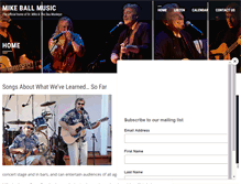 Tablet Screenshot of mikeballmusic.com